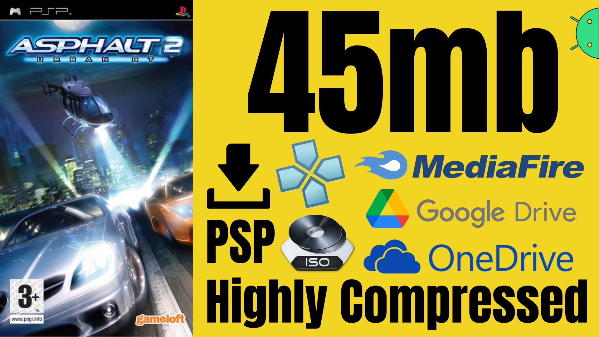 Asphalt Urban GT 2 PSP ISO Highly Compressed Game Download