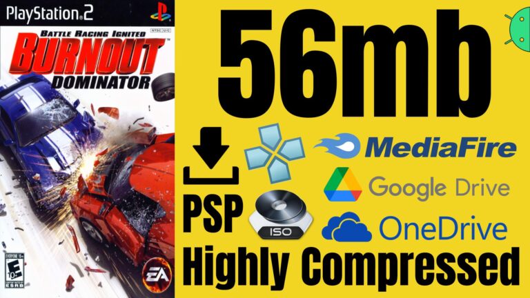 Burnout Dominator PSP ISO Highly Compressed Game Download