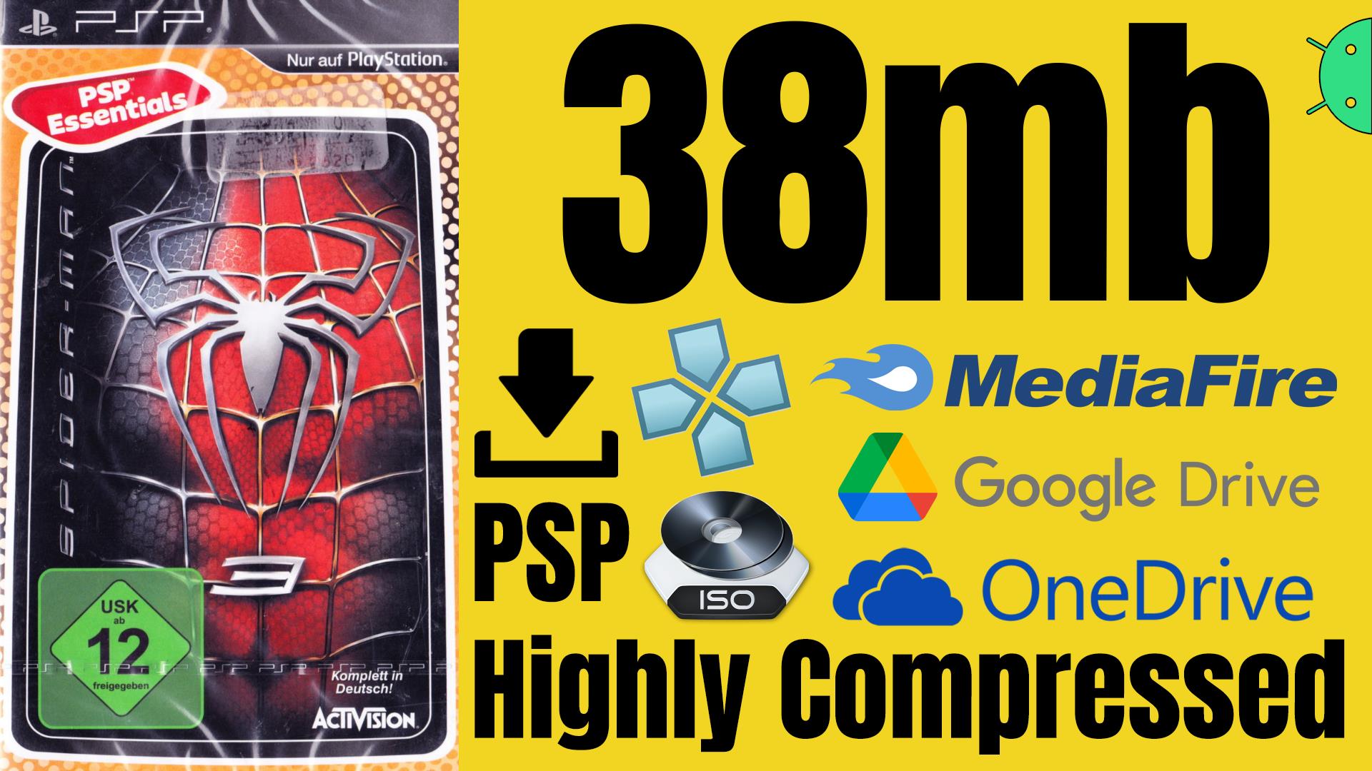 Spider-Man 3 PSP ISO Highly Compressed Game Download